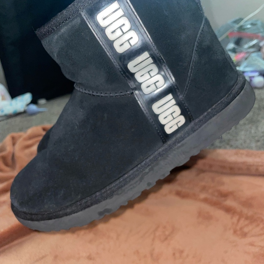 UGG Black Suede Ankle Boots